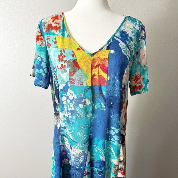 Orientique Naturally Australian Vintage Patchwork Maxi Dress Women's Size XS - Picture 2 of 11